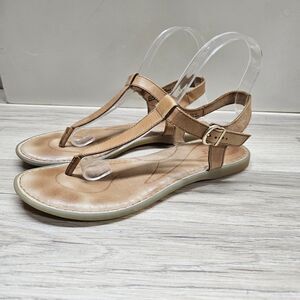 Born Womens Brown Leather Sandal Size 8 Casual